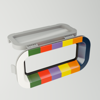 Single glass - RAL Colour TOPwindows rectangular hinged polymer porthole 375 x 175mm